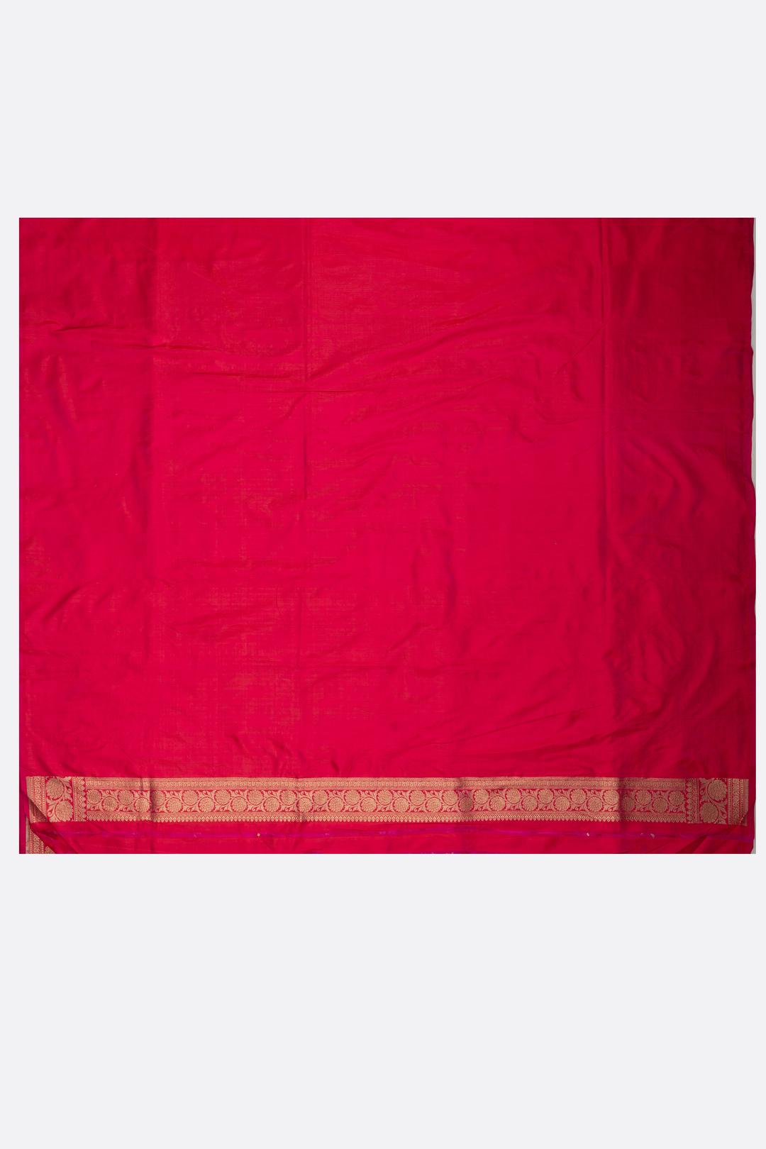Pink Woven Banaras Saree F00386