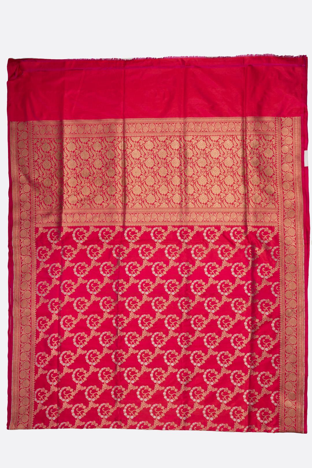 Pink Woven Banaras Saree F00386