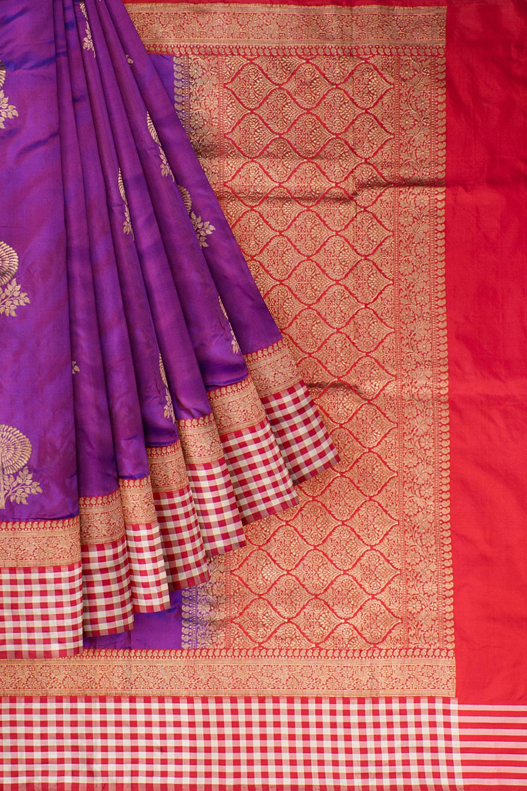 Purple Woven Banaras Saree 900907