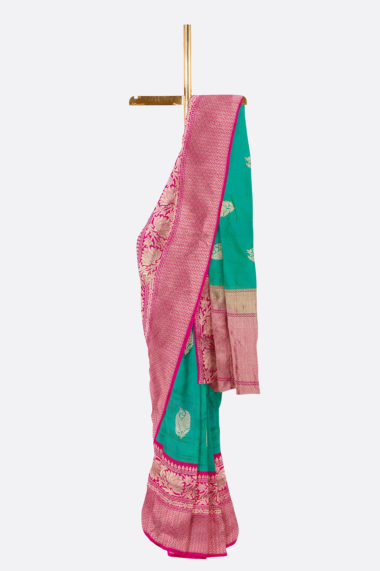 Sea Green Woven Banaras BS0986