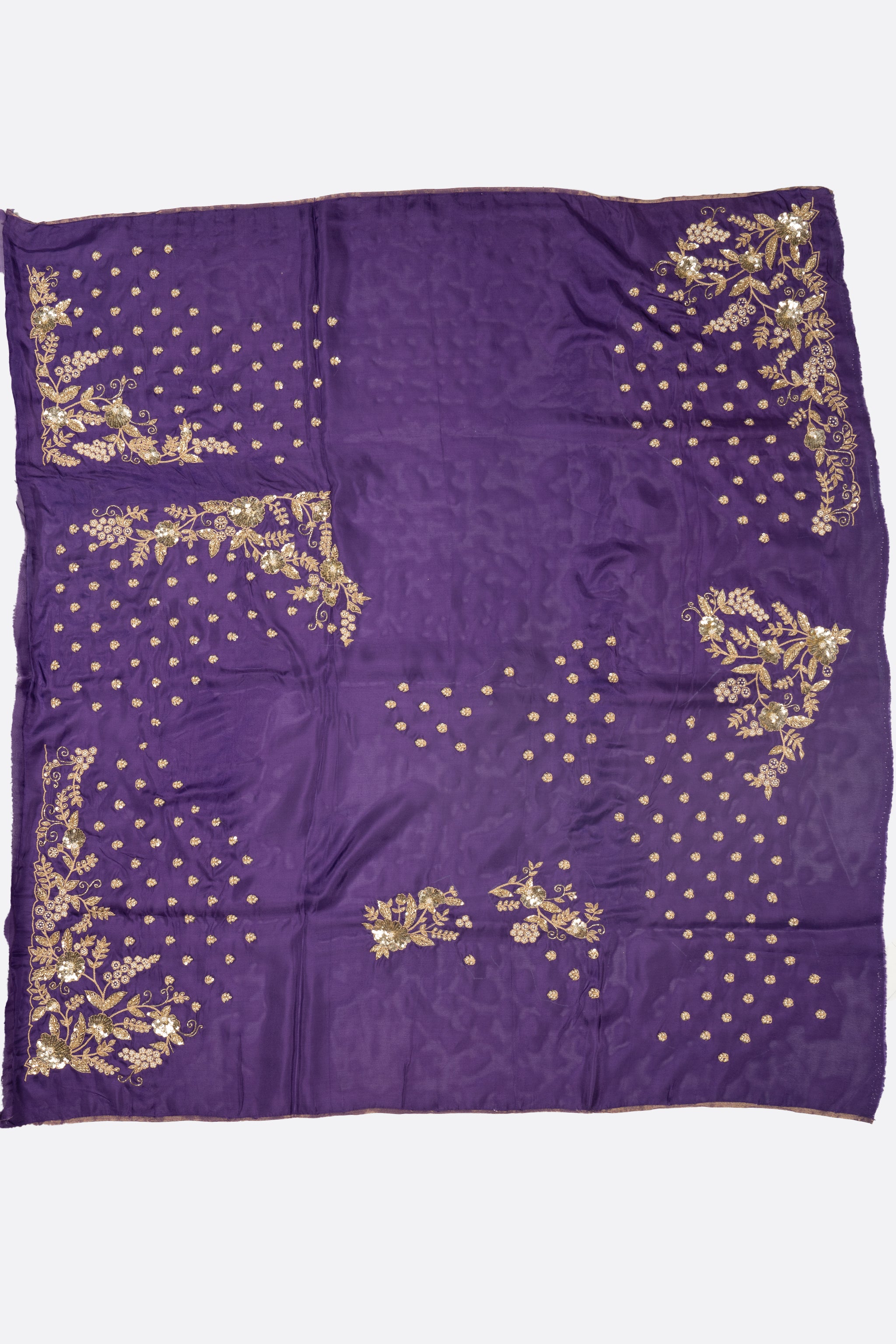Violet Embellished Organza Saree ES1343