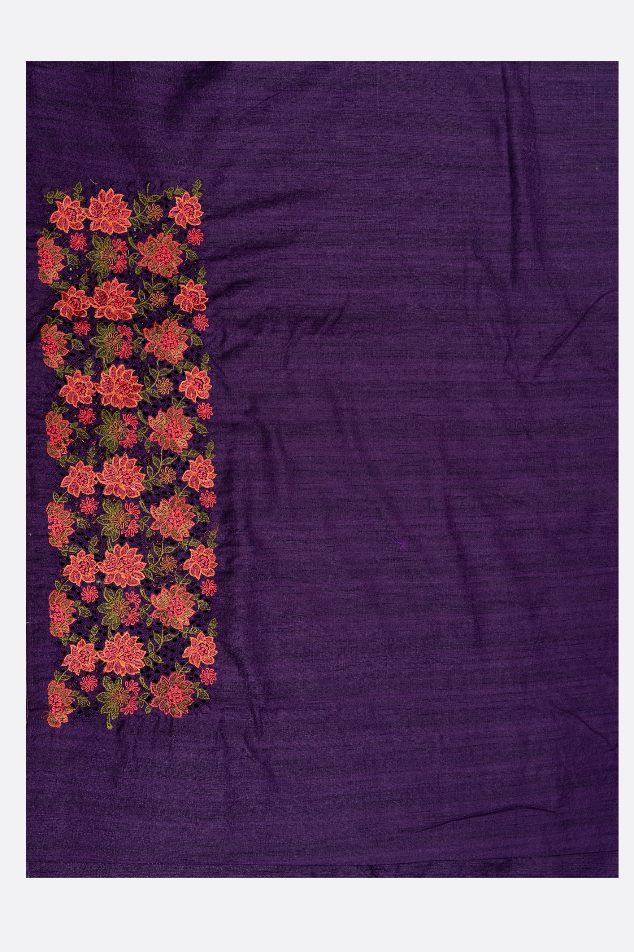 Violet Woven Art Tussar Saree AB0498