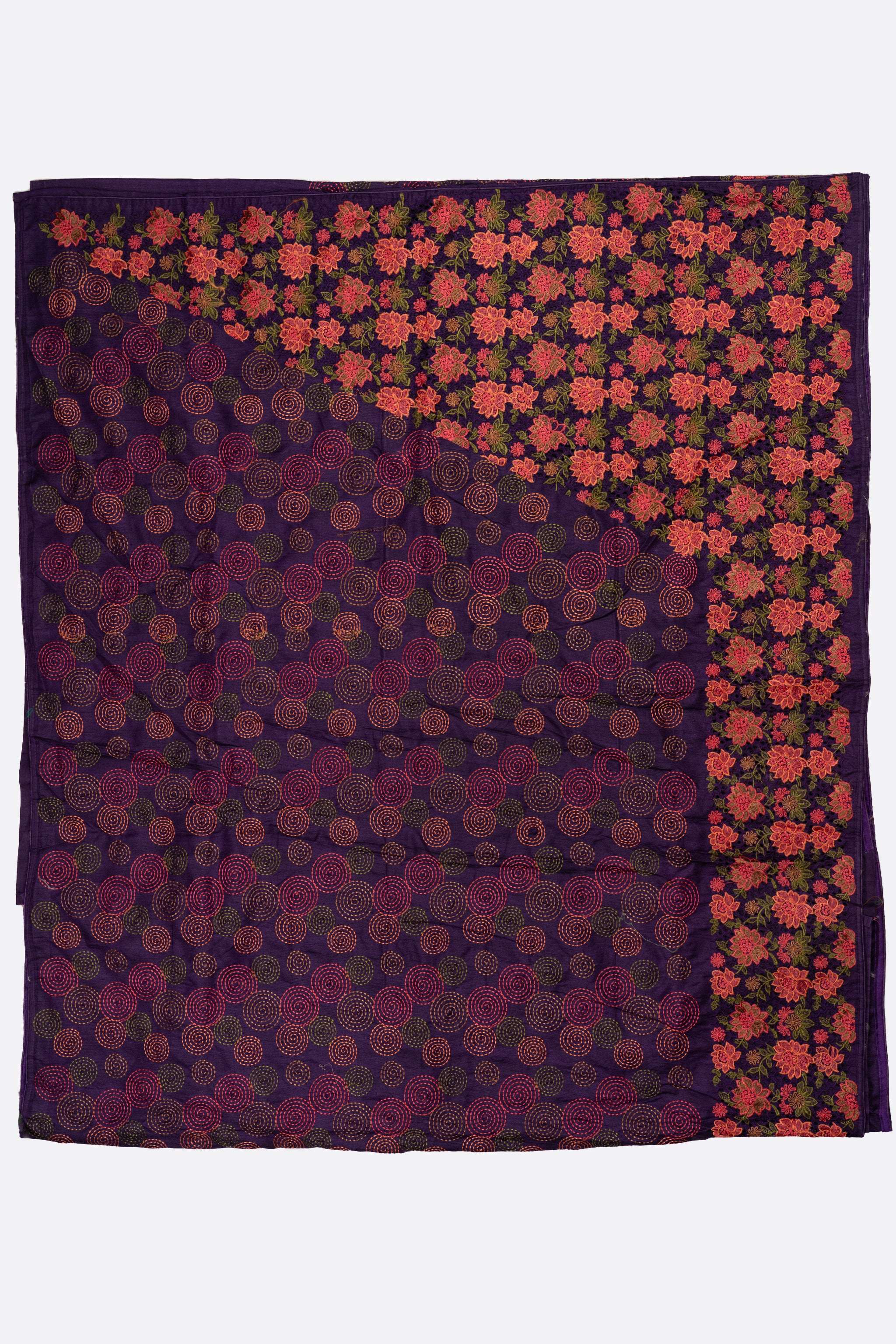 Violet Woven Art Tussar Saree AB0498