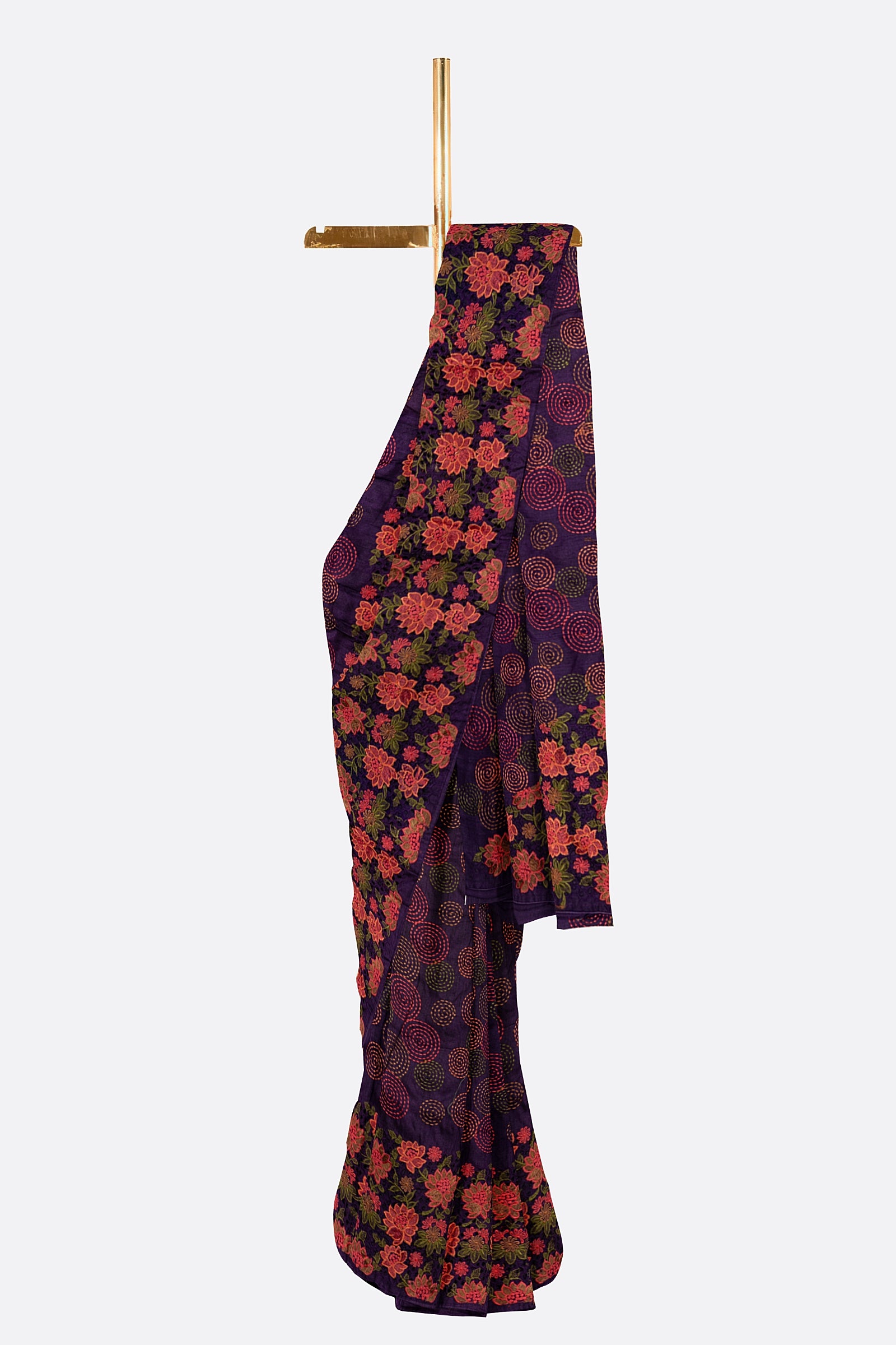 Violet Woven Art Tussar Saree AB0498
