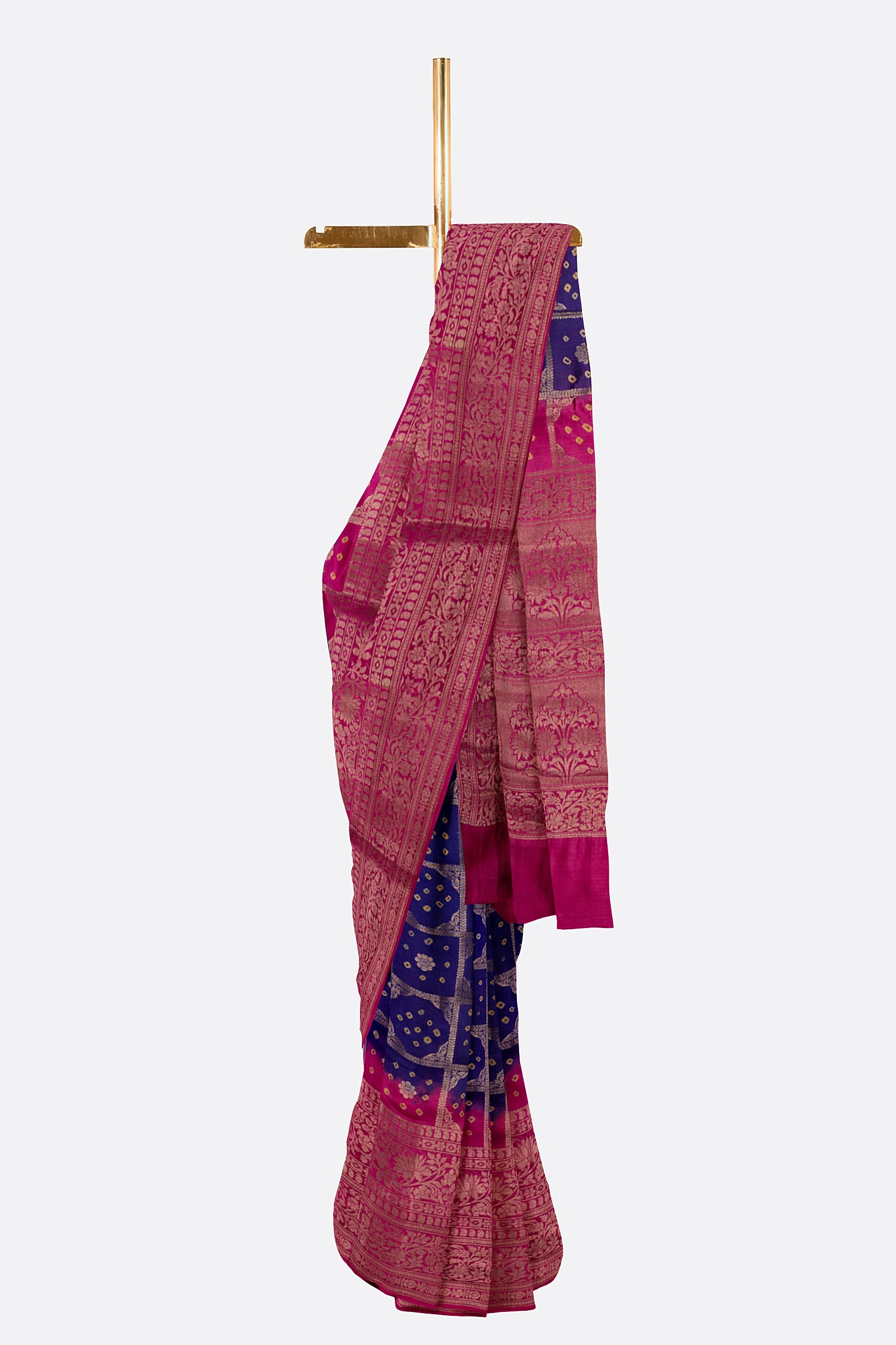 Violet Woven Chiniya Saree ES1147