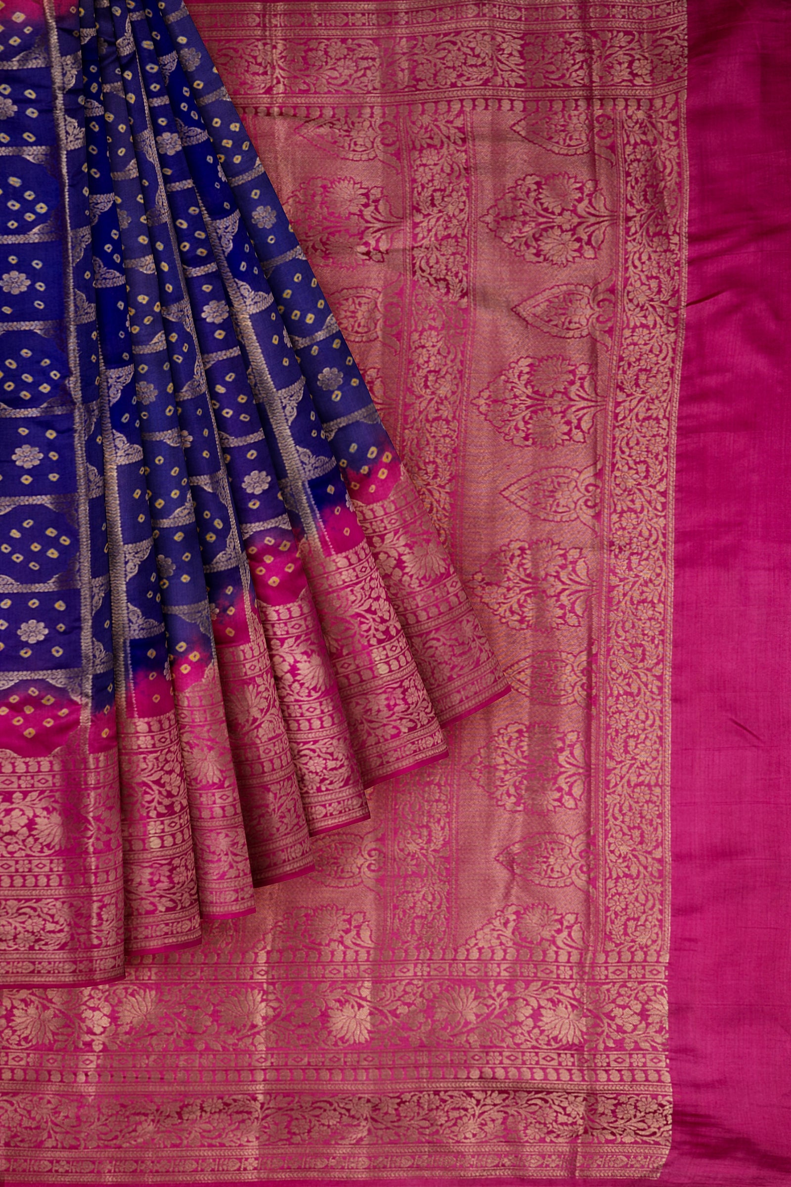 Violet Woven Chiniya Saree ES1147