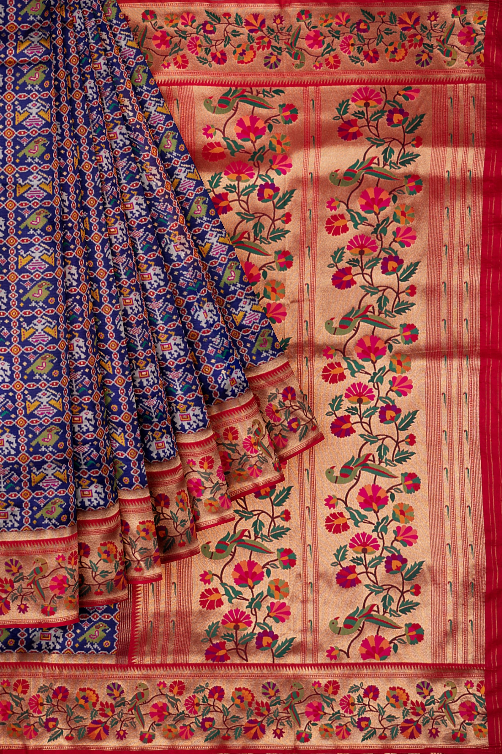 Violet Woven Patola Saree F00880