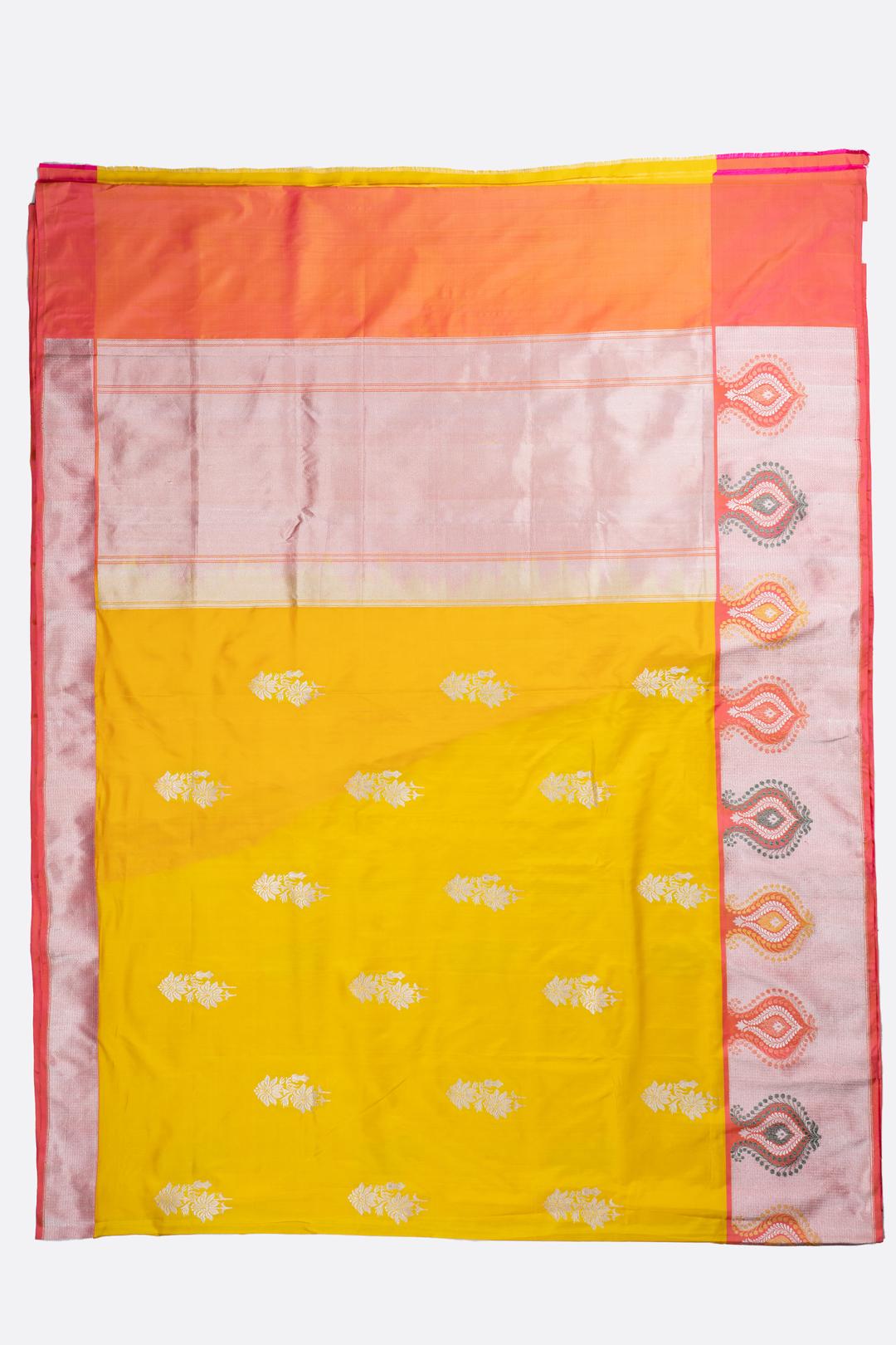 Yellow Woven Banaras Saree BS1147