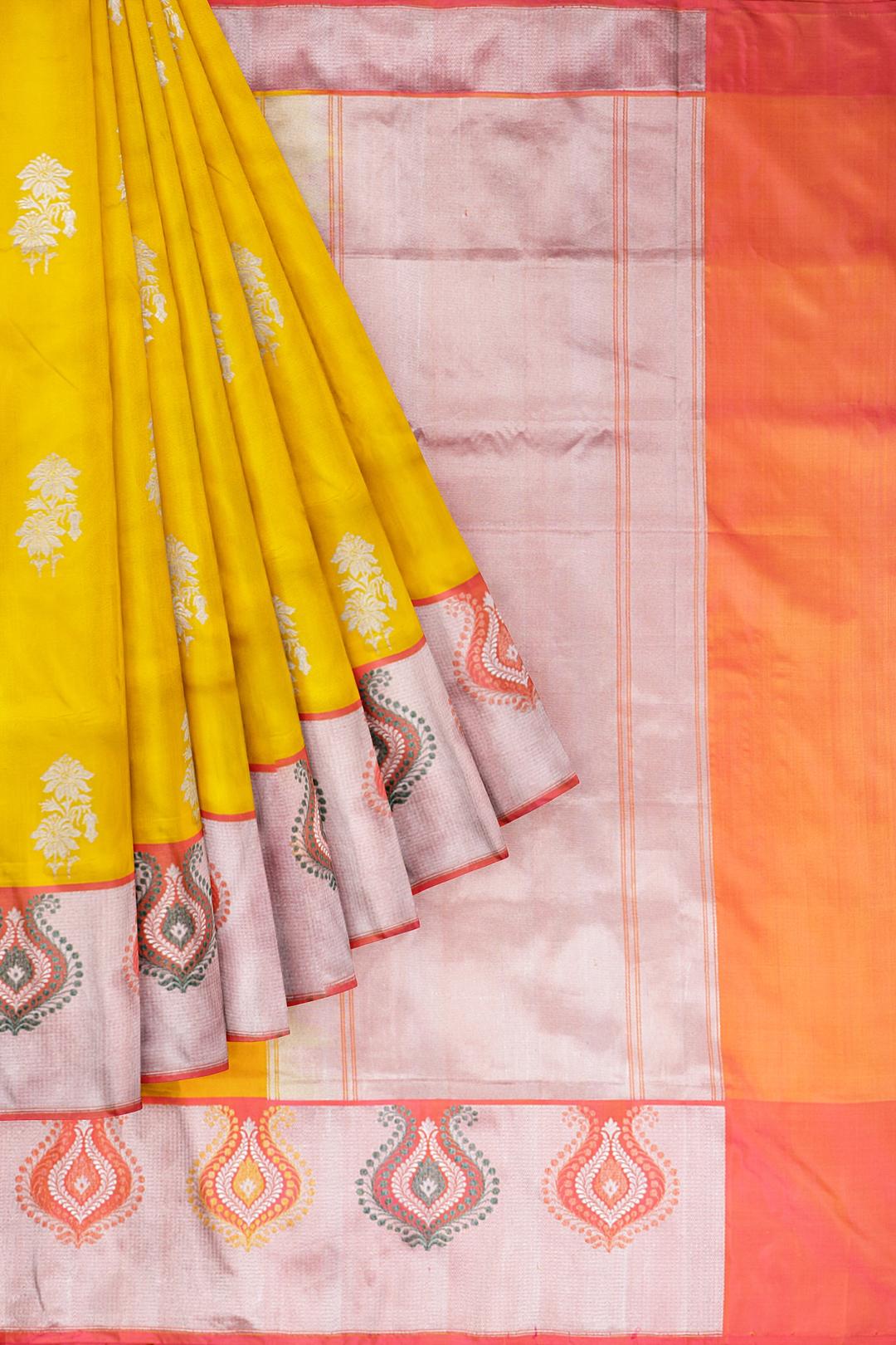 Yellow Woven Banaras Saree BS1147