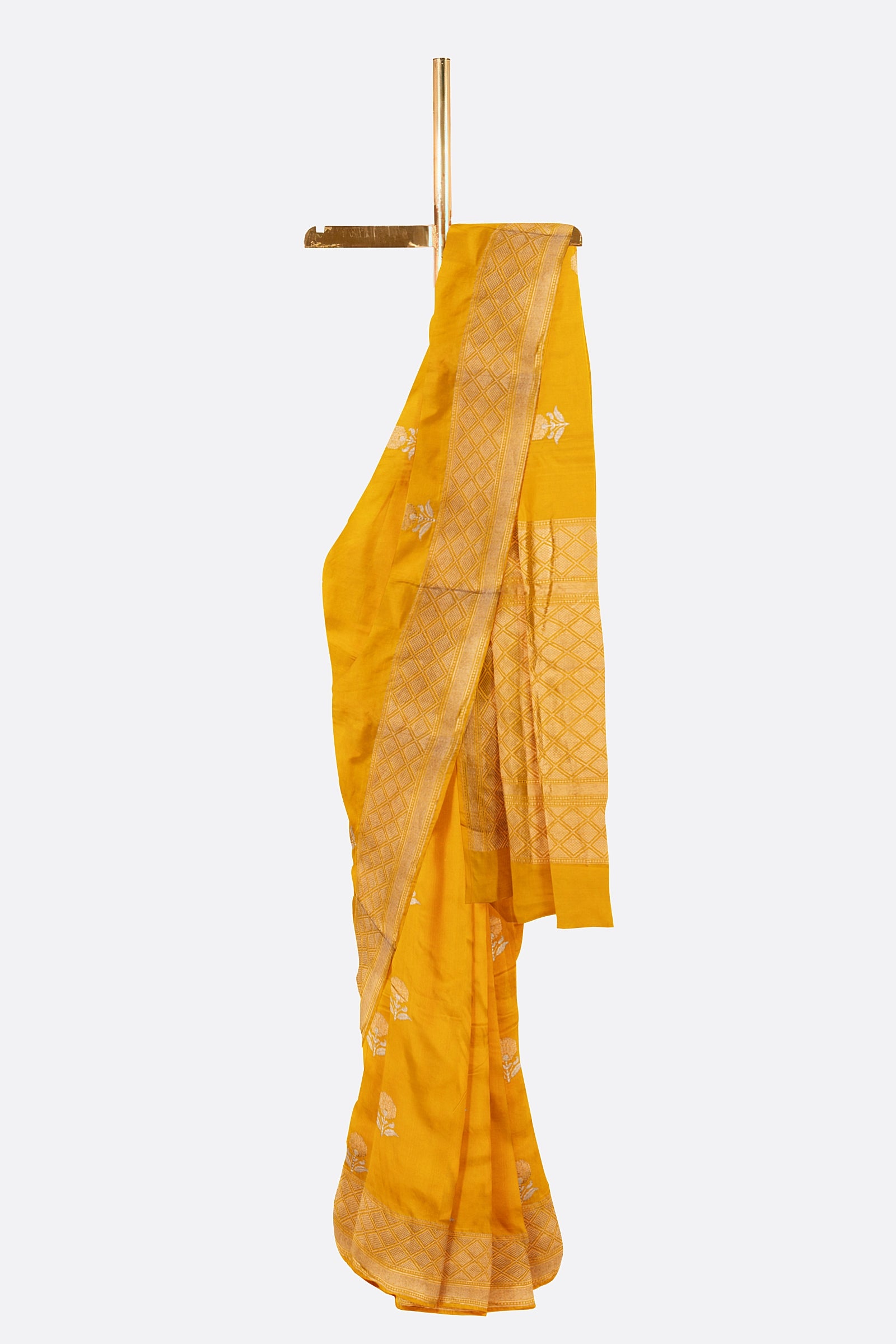 Yellow Woven Banaras Saree F00209