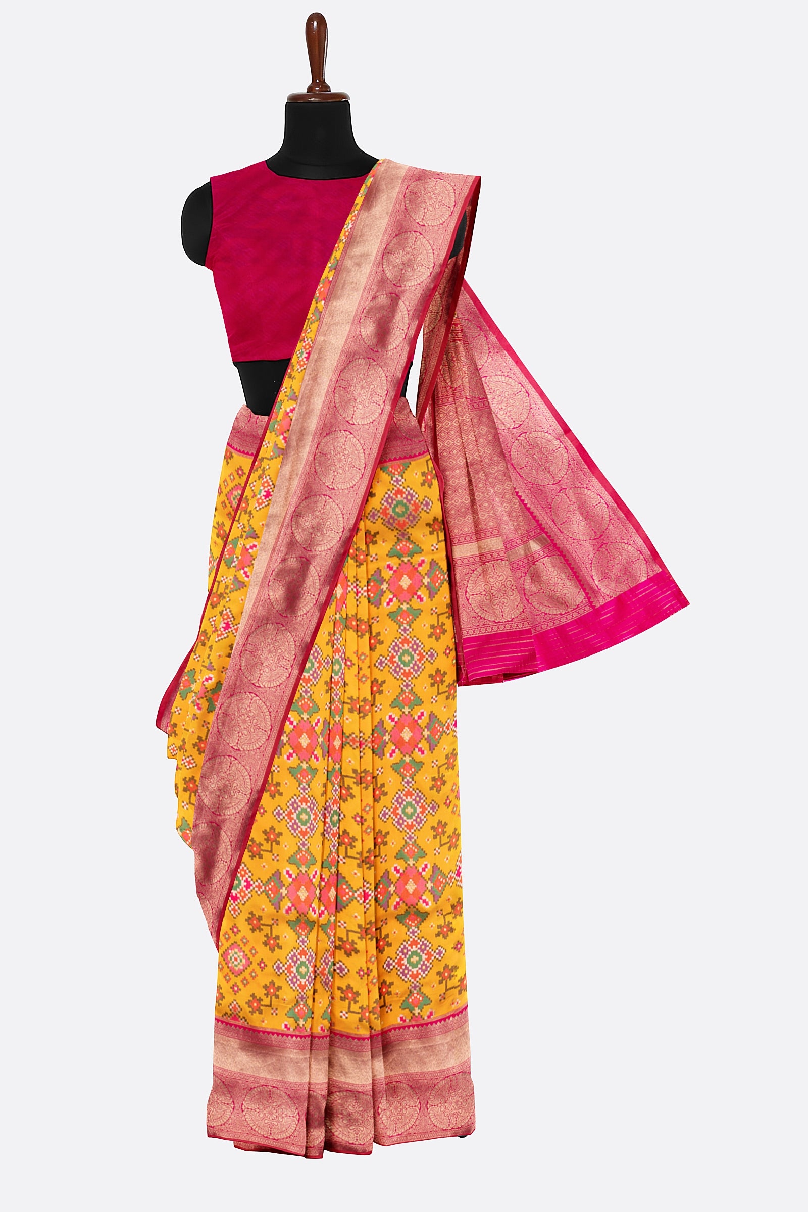 Yellow Woven Patola Saree F00885